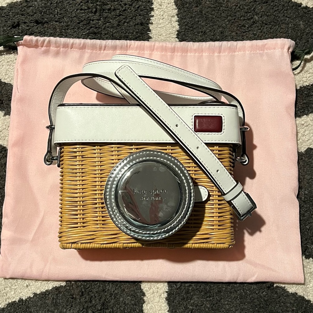 Kate spade wicker camera bag